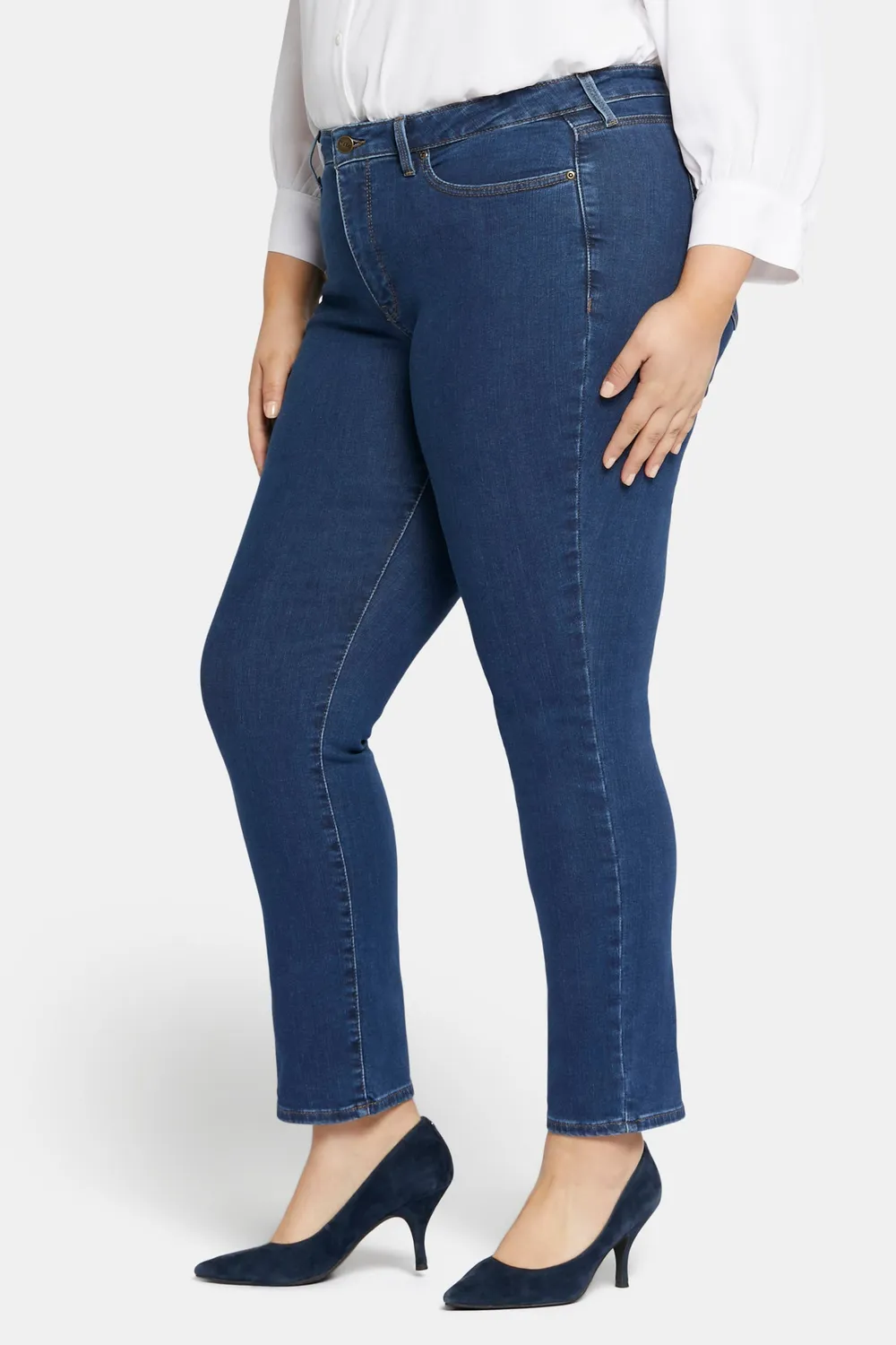 NYDJ Sheri Slim Jeans Quinn Plus Size blau