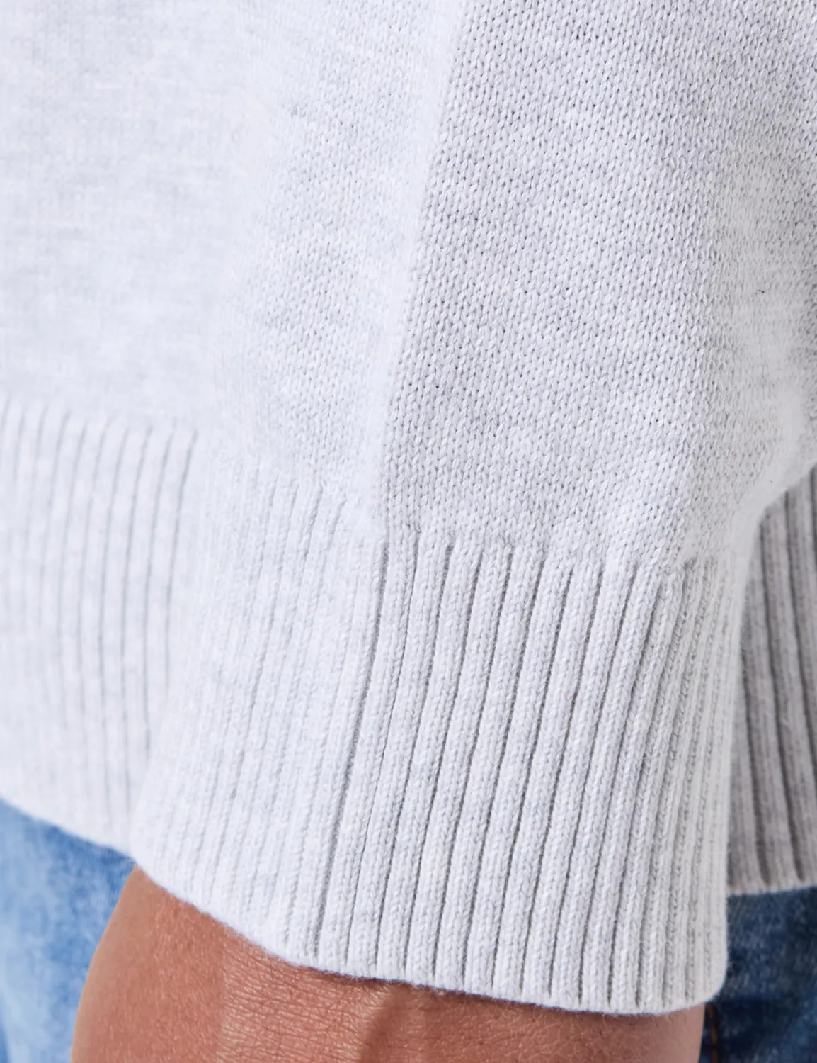 Tommy Jeans TJM Slim Essential Pullover Grau Pulli