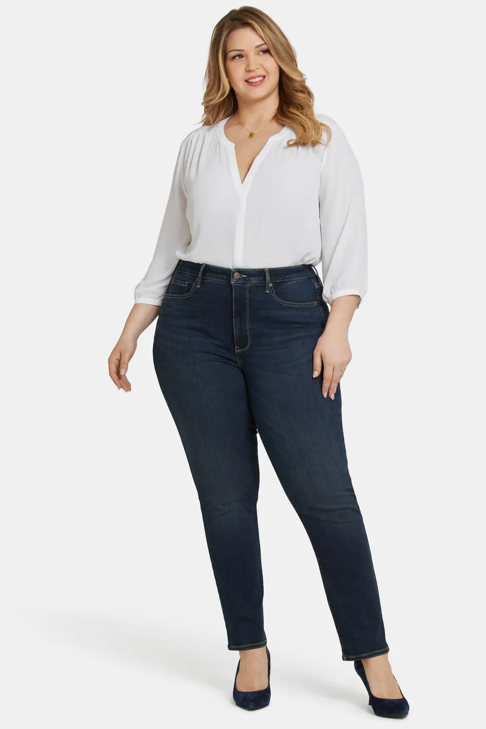 NYDJ Sheri Slim Jeans Plus Size Presley High Rise