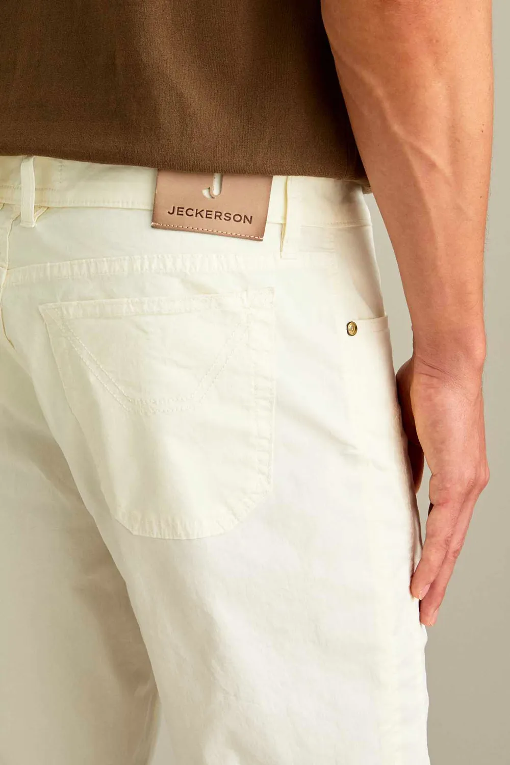 Jeckerson Jayden Toppa Shorts schneeweiß Stretch