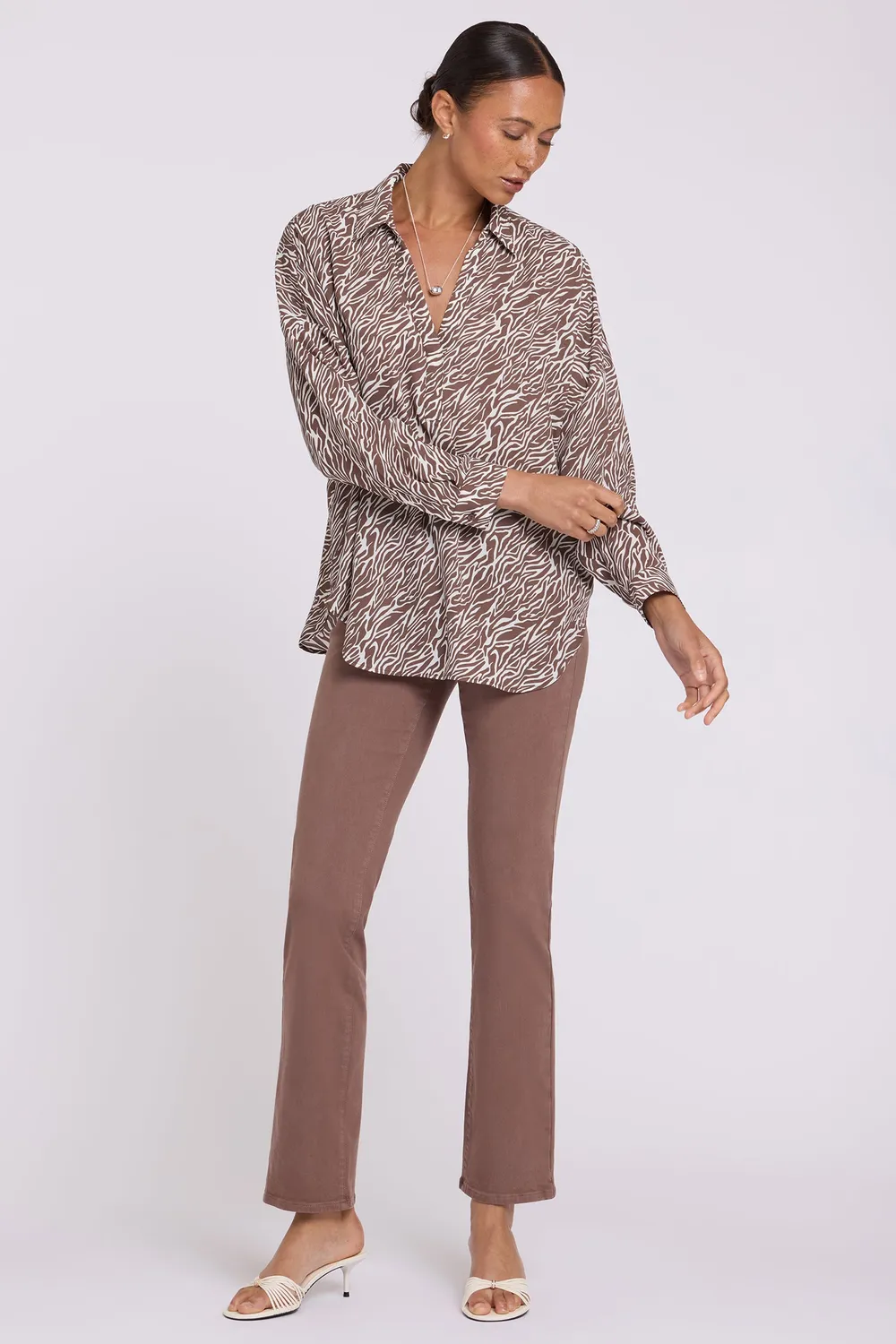 NYDJ Becky Bluse Zebra Java Georgette
