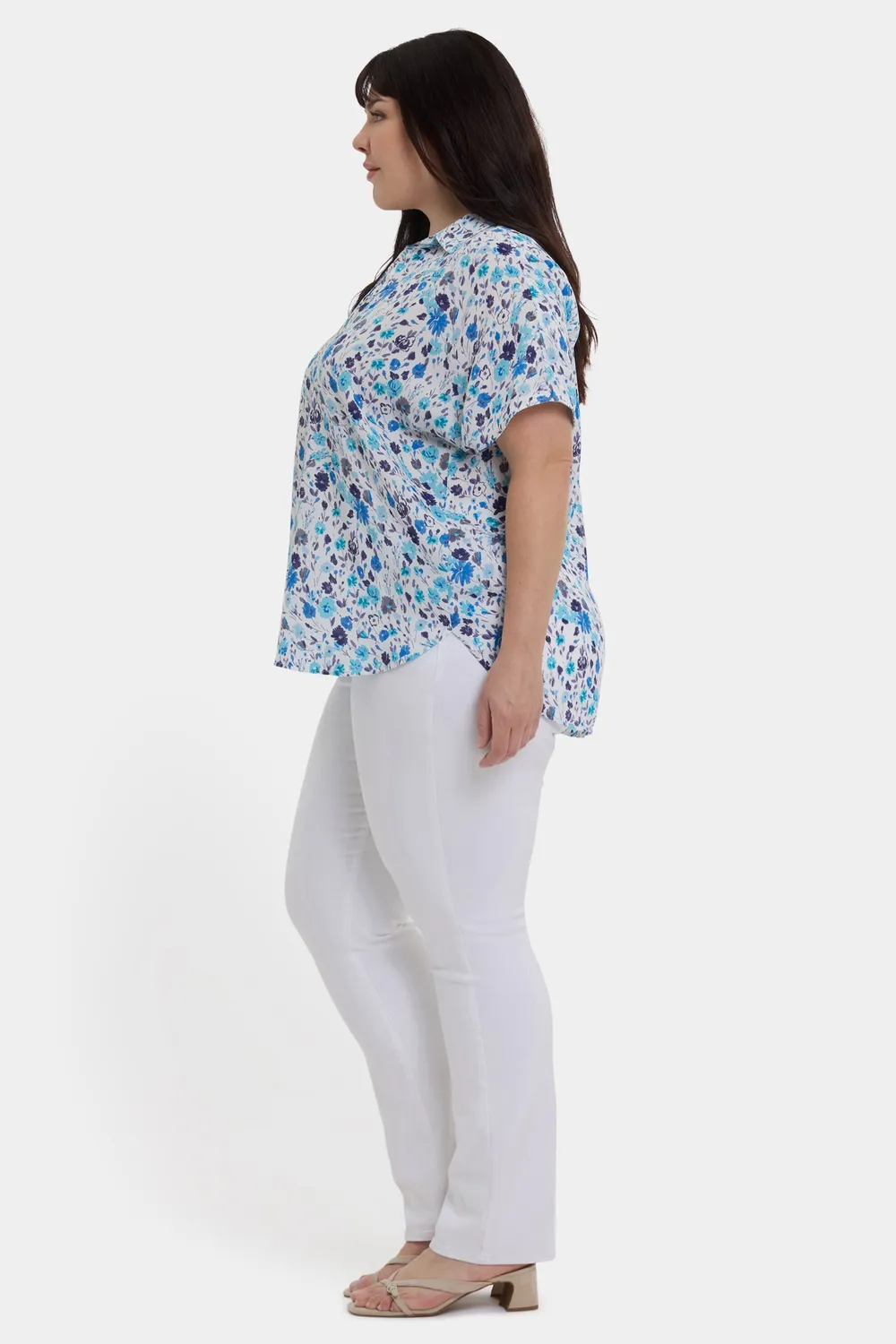 NYDJ Becky Kurzarm Bluse Plus Jimena Garden leicht