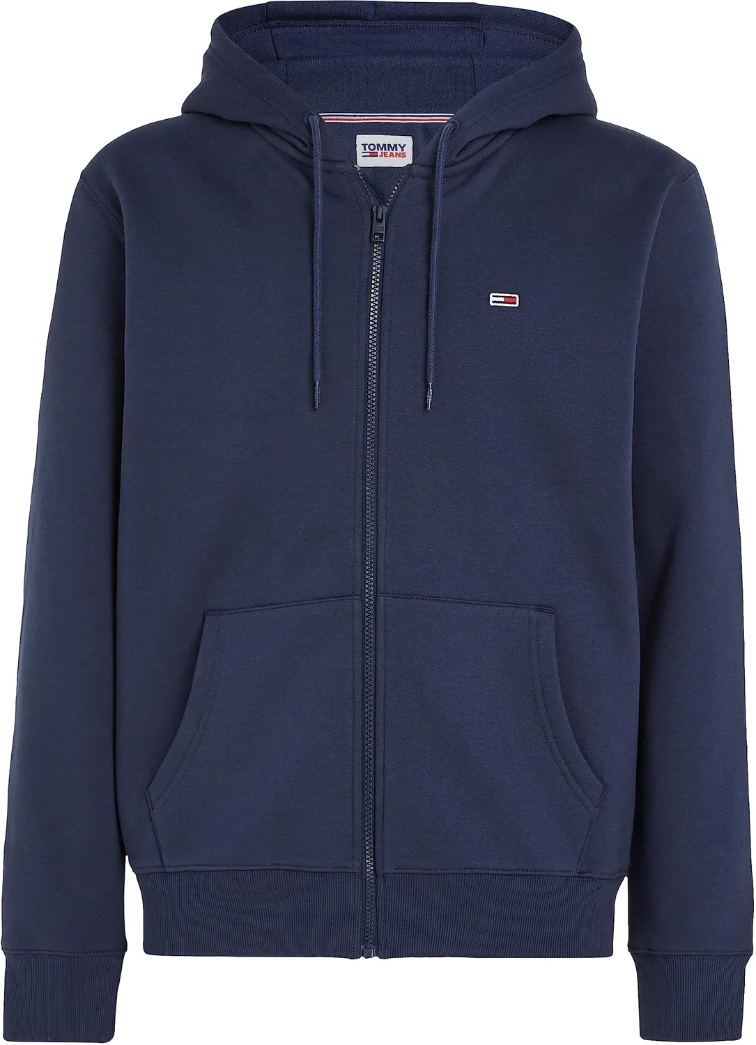 Tommy Jeans TJM Regular Zipper Hoodie blau Kapuze