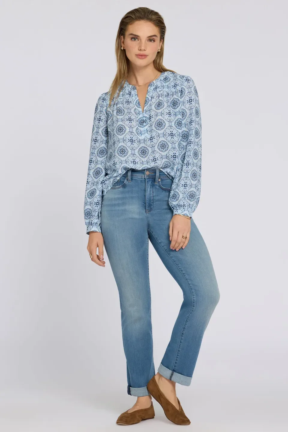 NYDJ Marilyn Straight Jeans Port Sea Damen