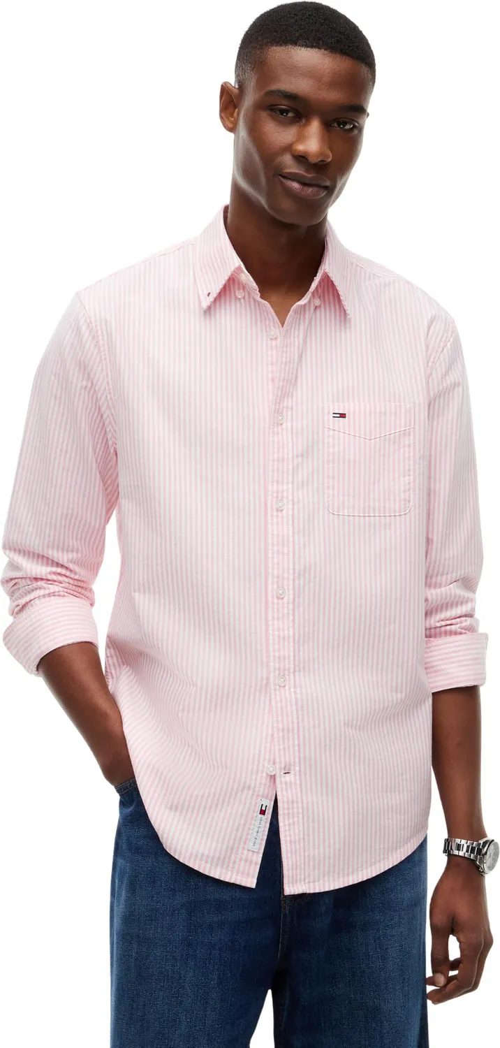 Tommy Jeans TJM Reg Stripe Oxford DM0DM22790 Hemd gestreift