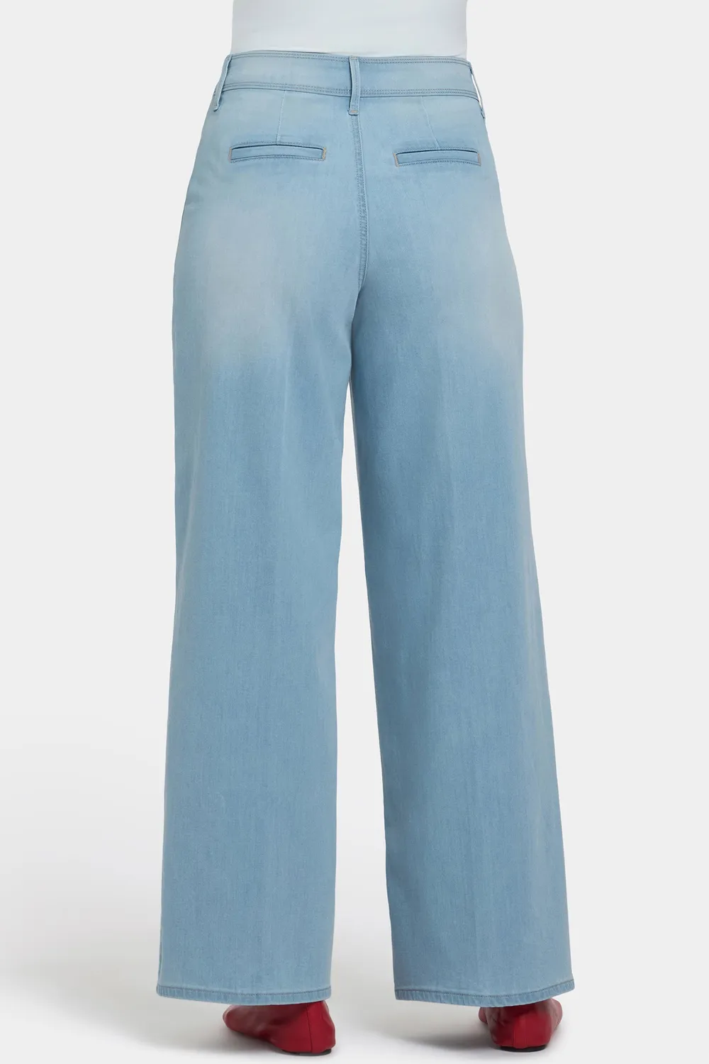 NYDJ Mona Wide Leg Trouser Jeans Oceanfront hellblau