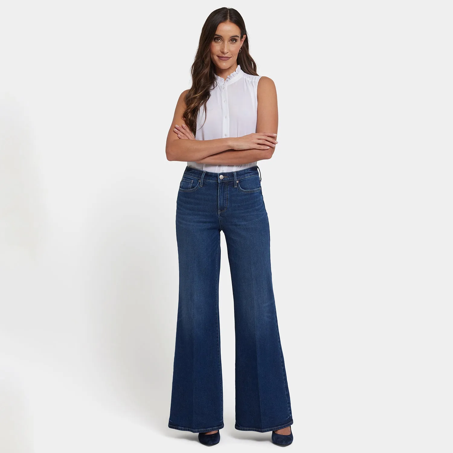 NYDJ Mia Palazzo Jeans Vintage Lapis Blau