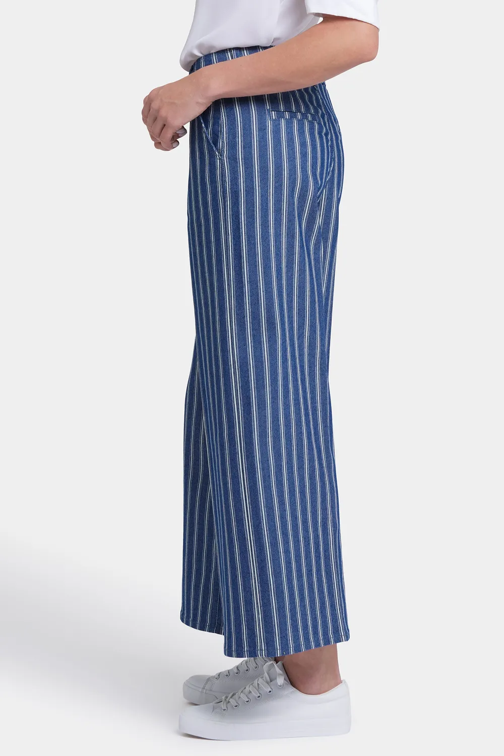 NYDJ Mona Jeans Wide Leg Huelva Stripe Hüftfrei