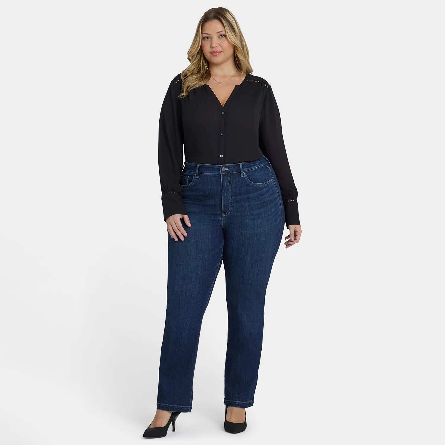 NYDJ Teresa Wide Leg Jeans Ink Skyline Plus Size