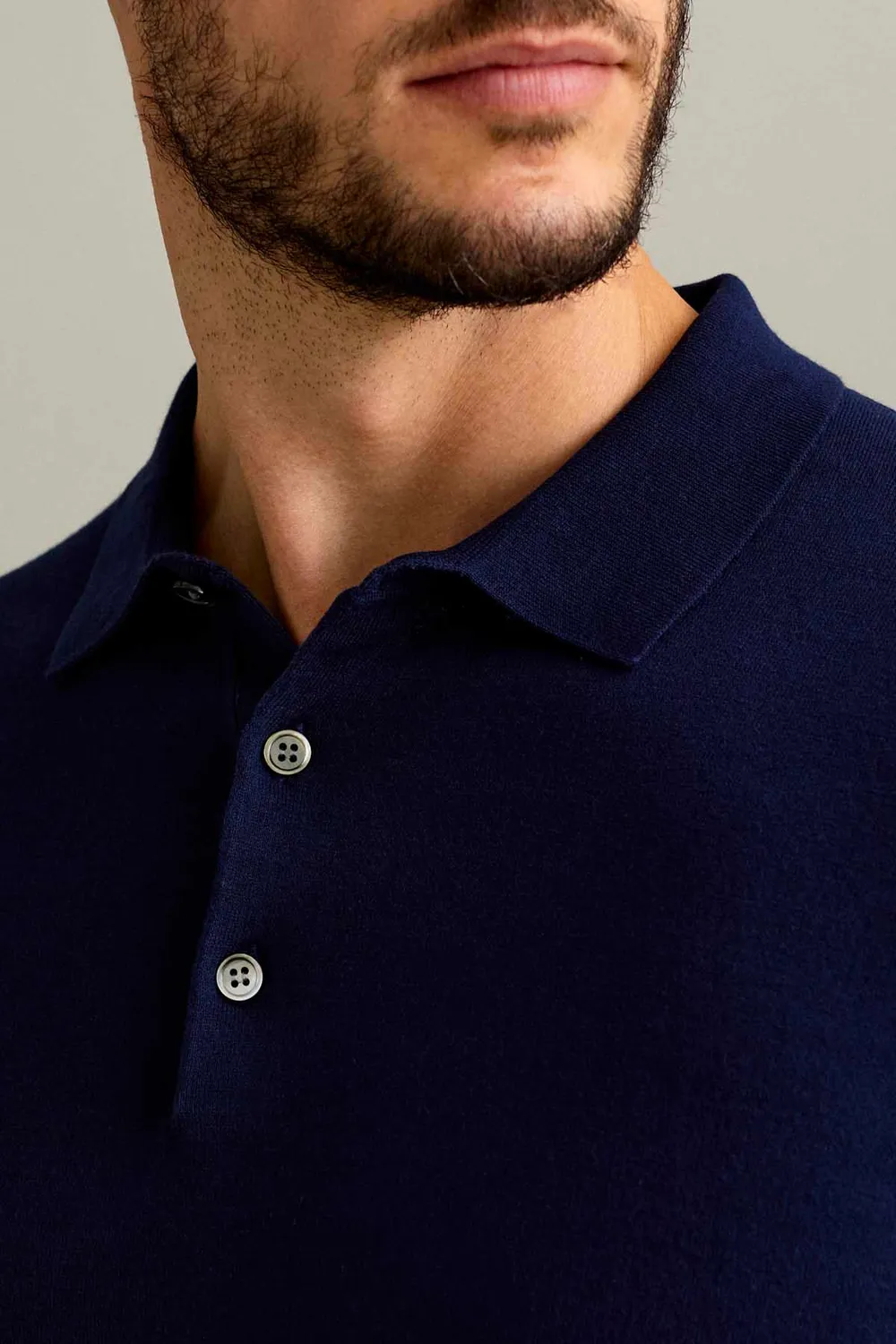 Jeckerson Polo Poloshirt Dunkelblau Baumwolle 3 Knöpfe