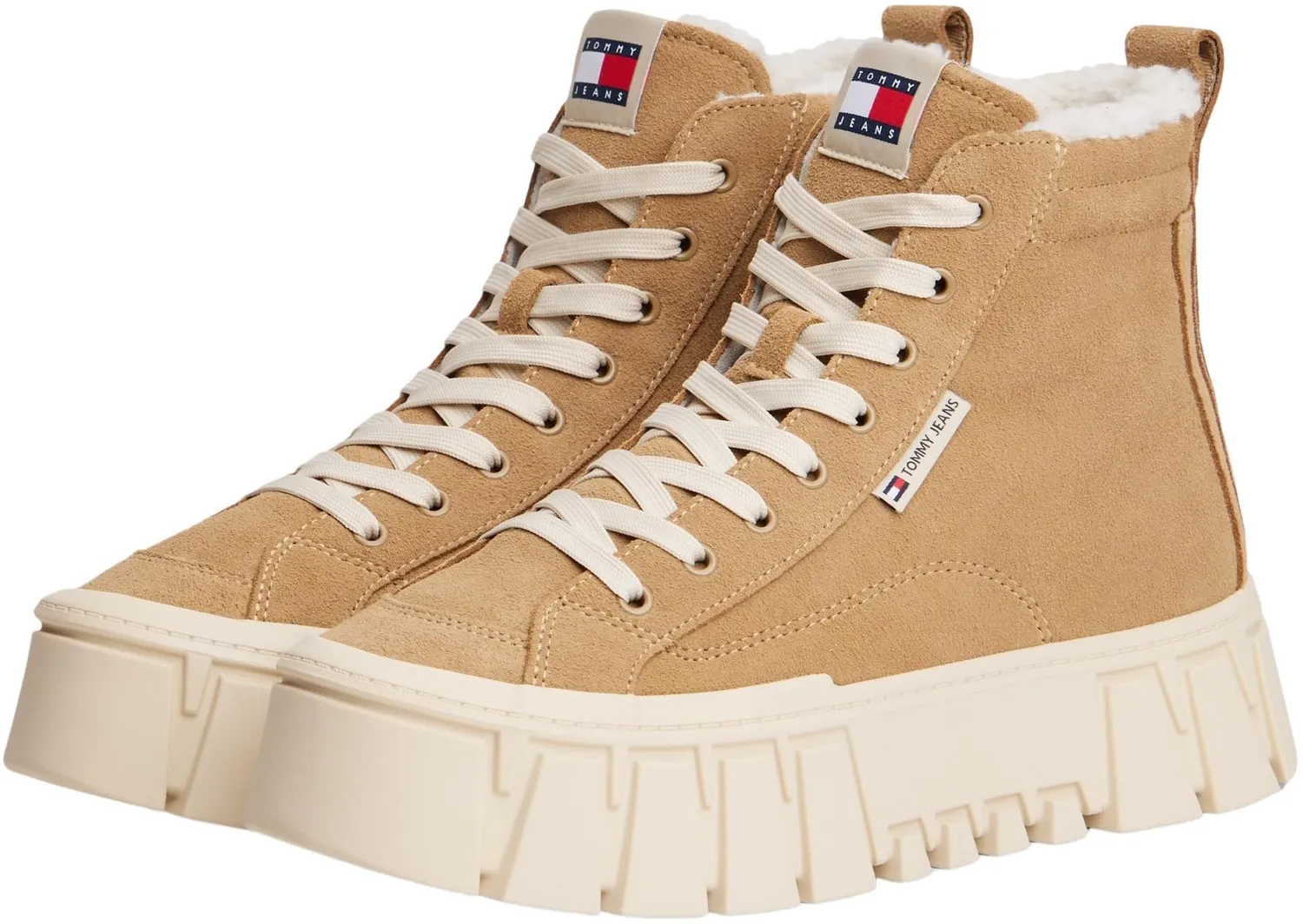 Tommy Jeans Vulc Flatform EN02894 Stiefelette Hellbraun Gr. 42 Plateau