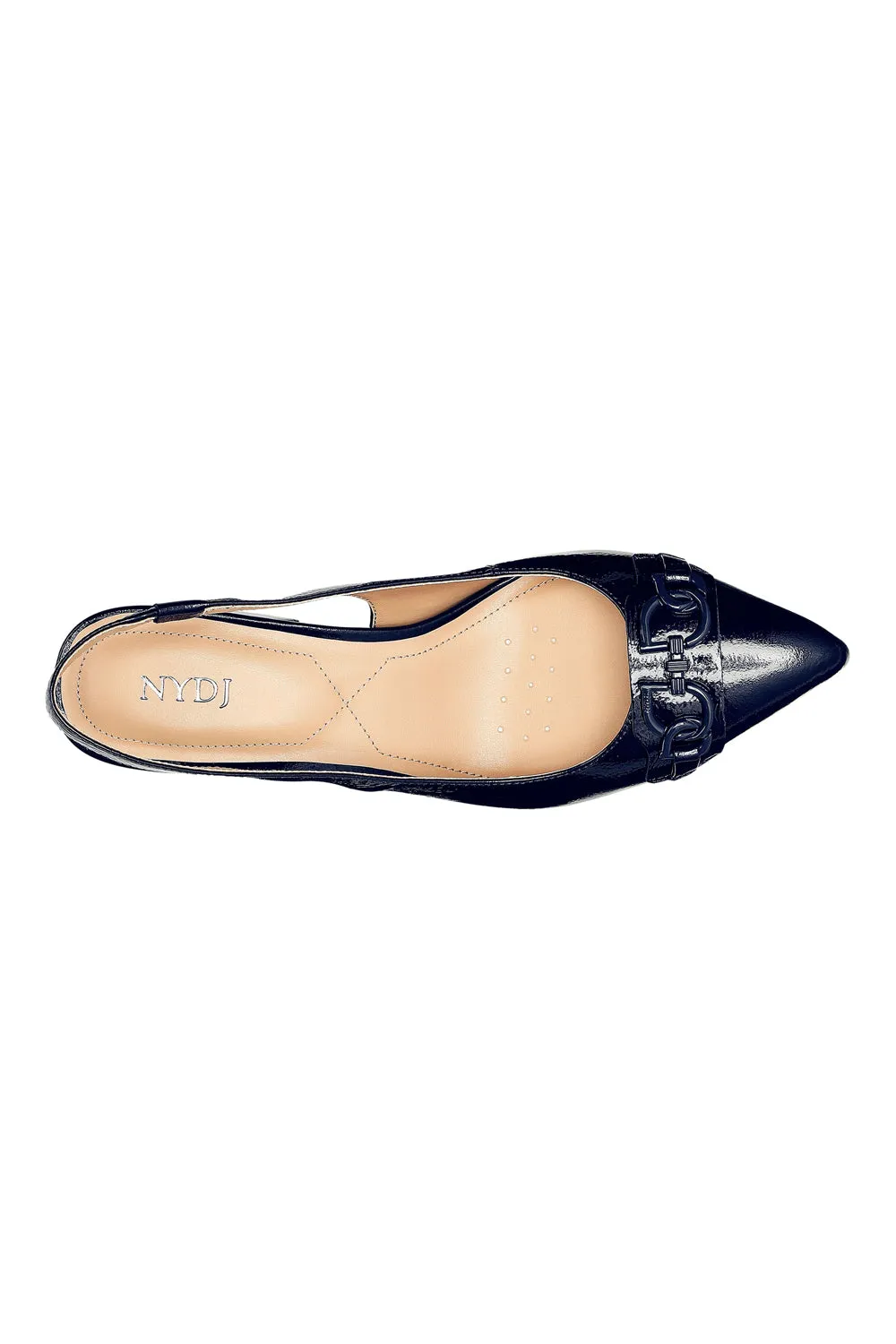 NYDJ Sanya Slingback Pumps Navy Blockabsatz Lack
