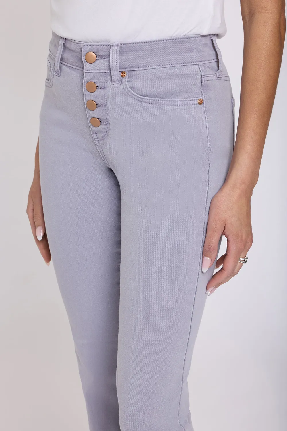 NYDJ Barbara Bootcut Jeans Vintage Lavender Mid Rise