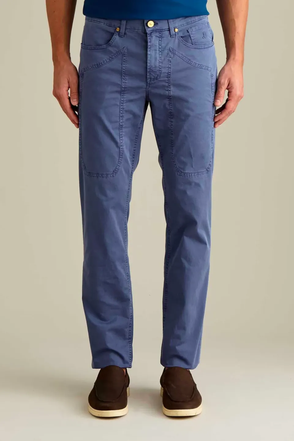 Jeckerson John Slim Fit Hose Mittelblau Satin