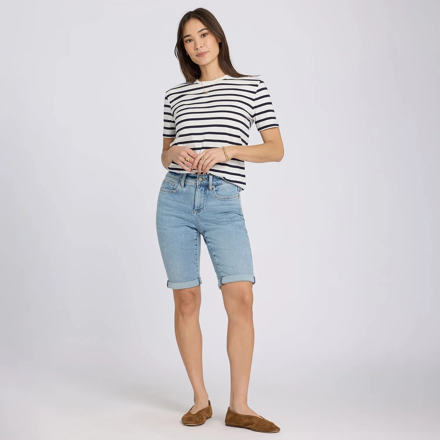 NYDJ Briella Jeansshorts Mist Springs 28 cm