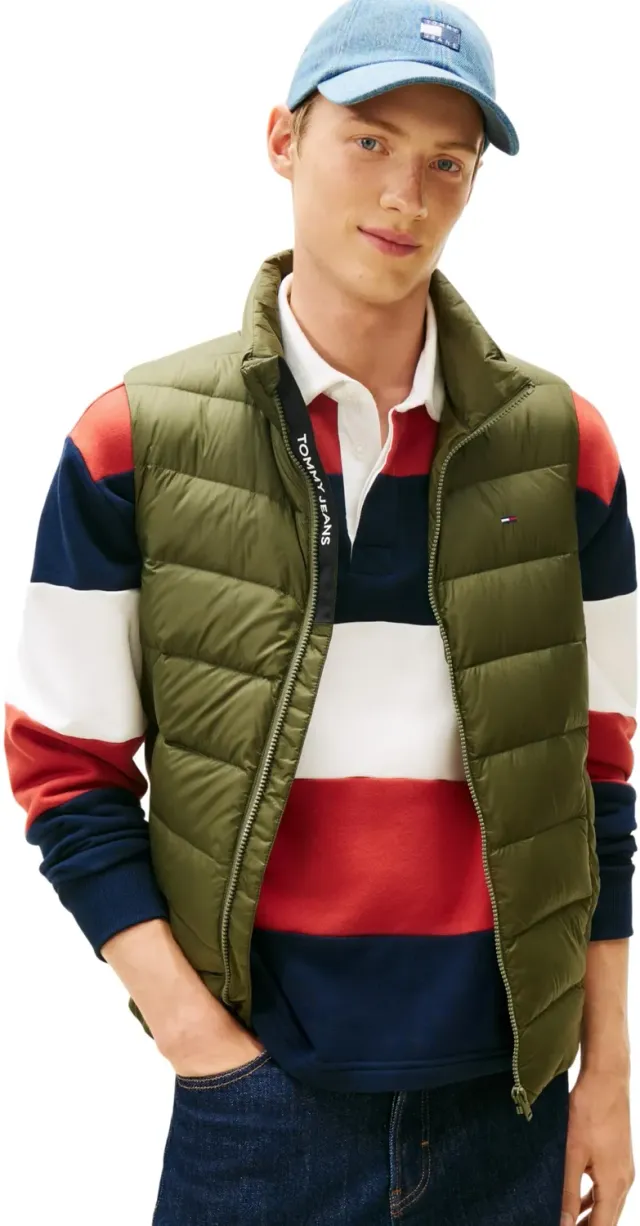 Tommy Jeans Down Leicht Weste Herren Schwarz