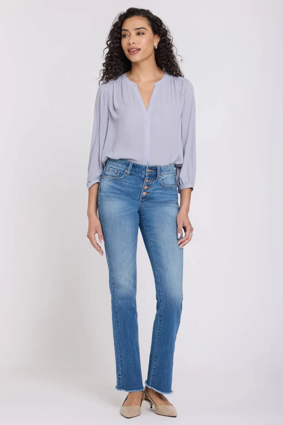 NYDJ Barbara Bootcut Jeans Pacifica mittelblau