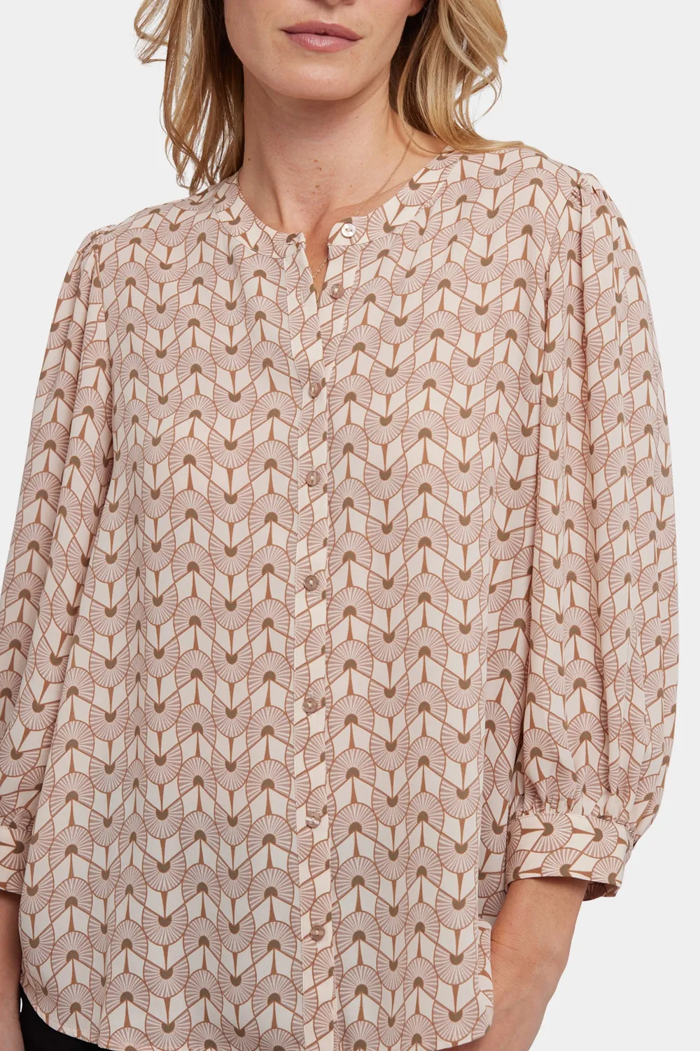 NYDJ Bonnie Bluse Gare de Lyon Georgette 3/4-Arm