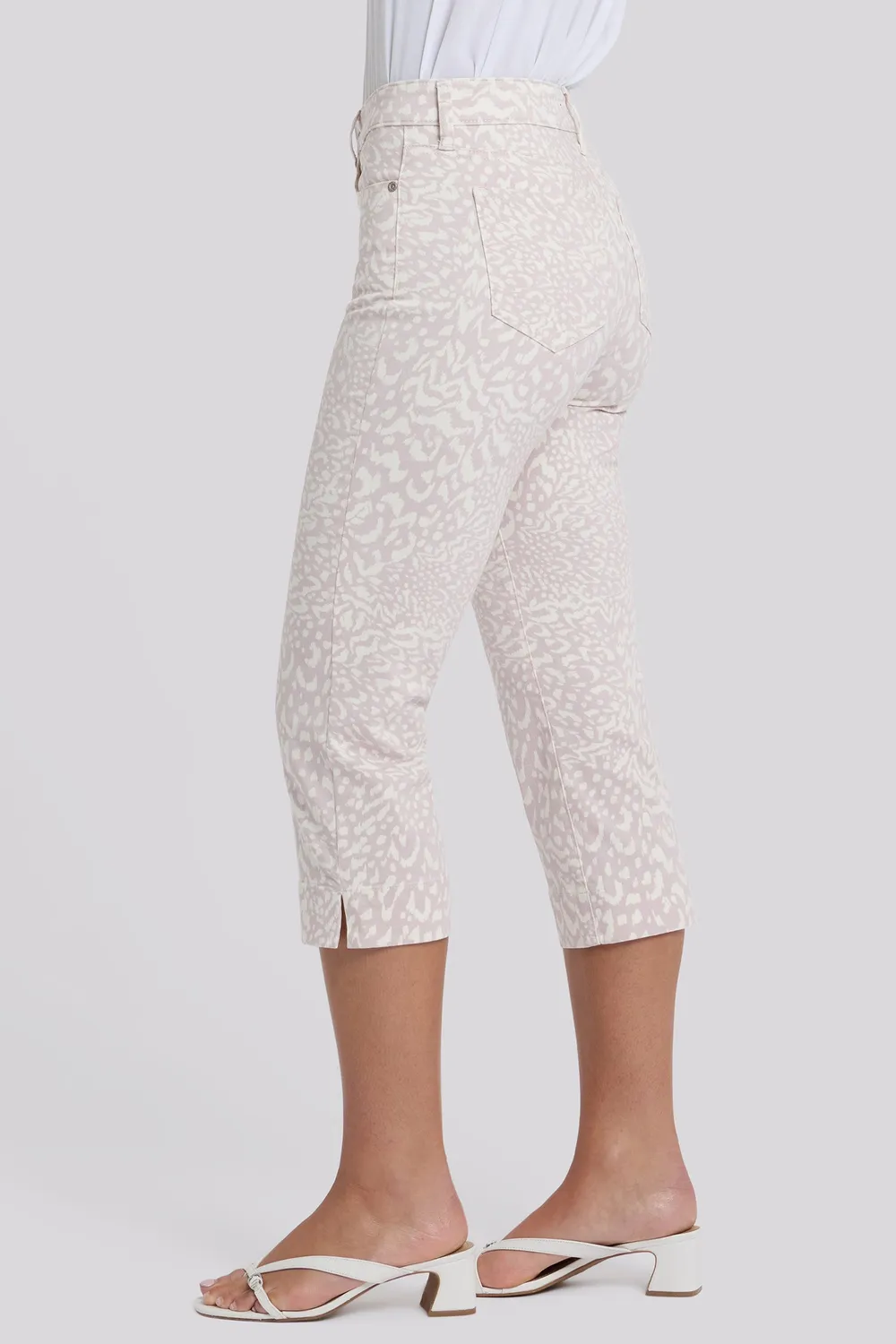 NYDJ Marilyn Straight Crop Petite Jeans Snow Leopard