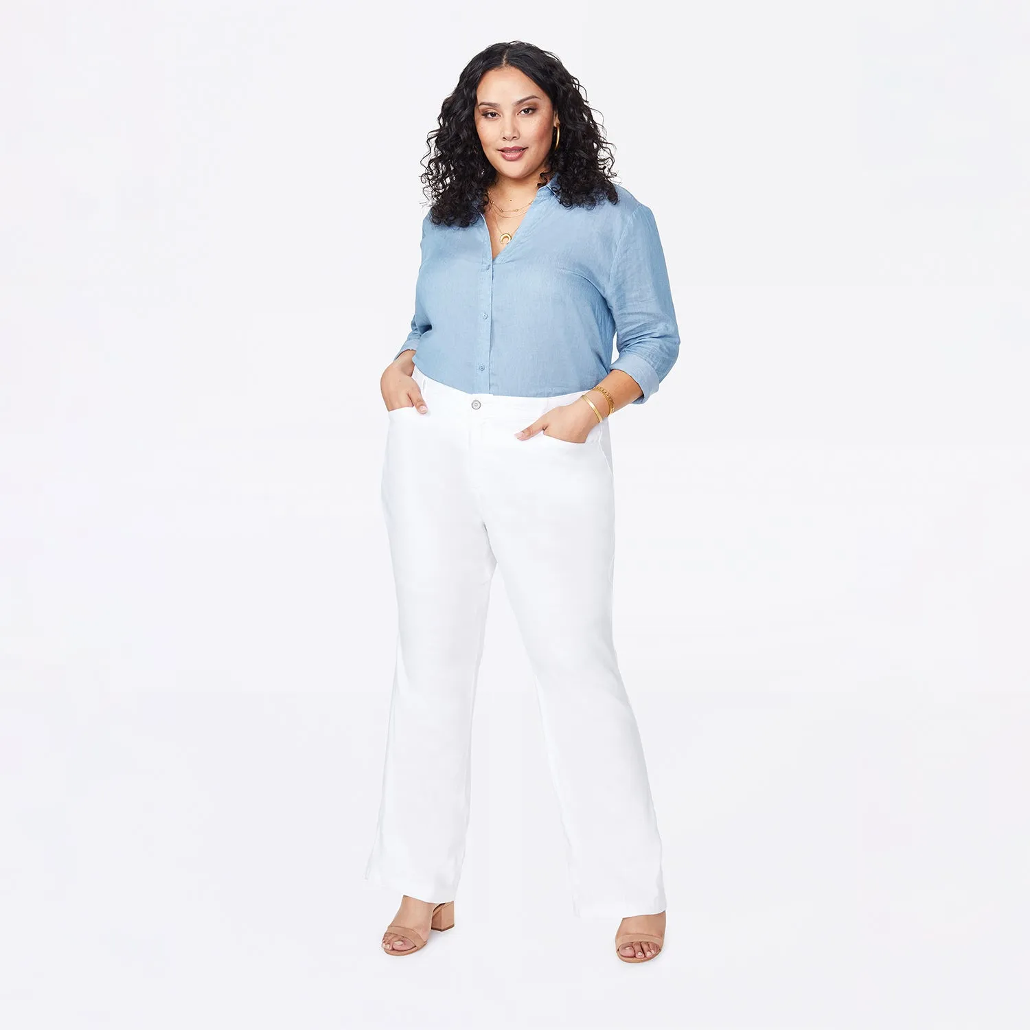 NYDJ Trouser Hose Plus Optic White