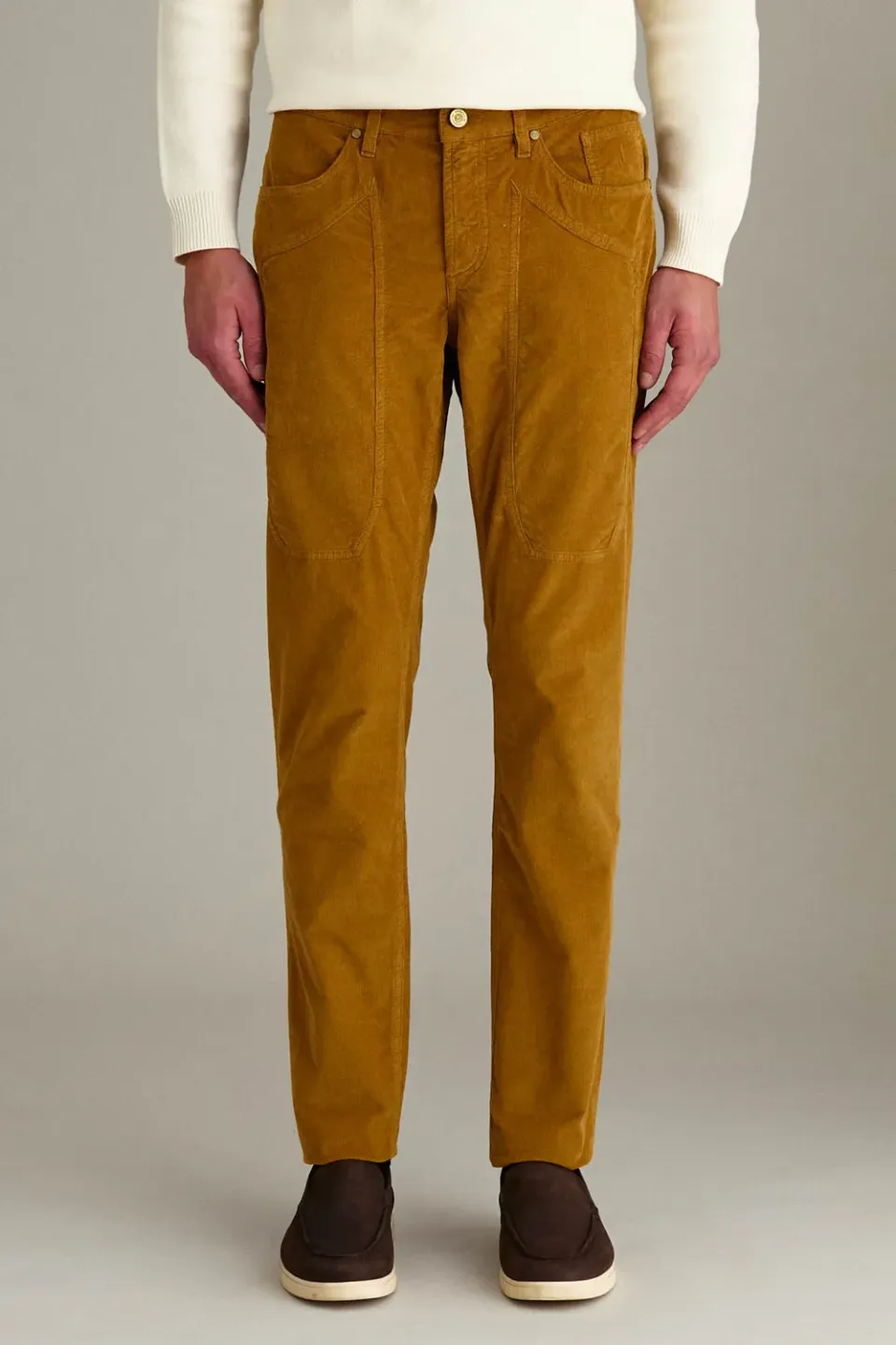 Jeckerson John Slim Fit Samthose zederngelb Stretch