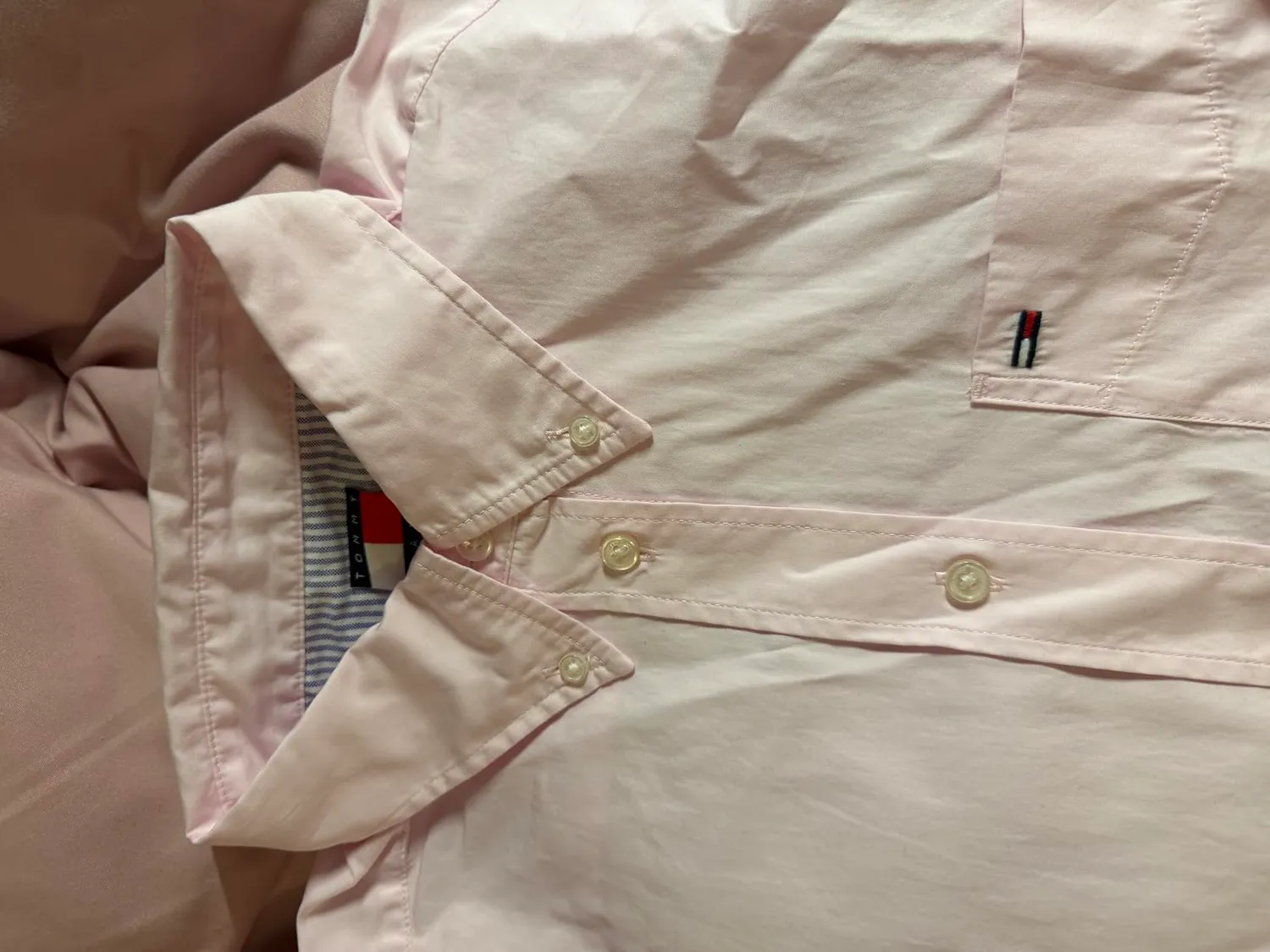 Tommy Jeans Essential Crop DW0DW22766 Shirt Rosa cropped