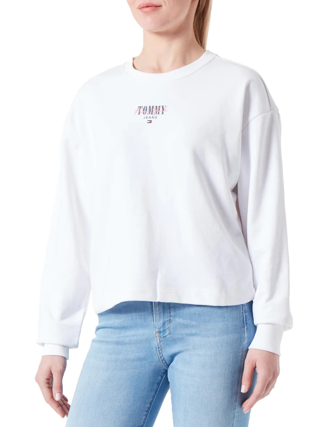 Tommy Jeans Sweatshirt Damen Blau XXS Baumwollmix