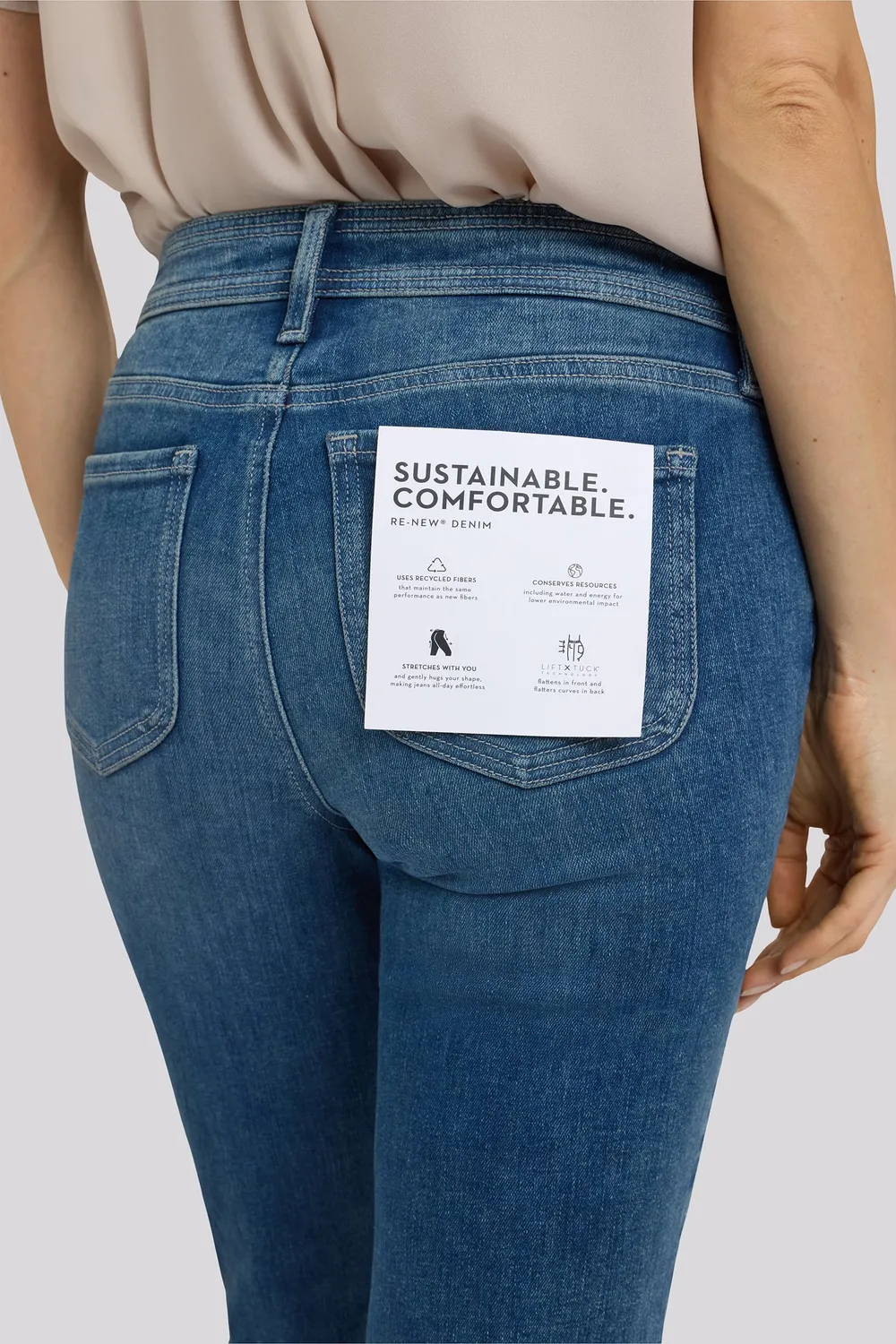 NYDJ Marilyn Straight Crop Jeans Petite Breezy Palms gerade