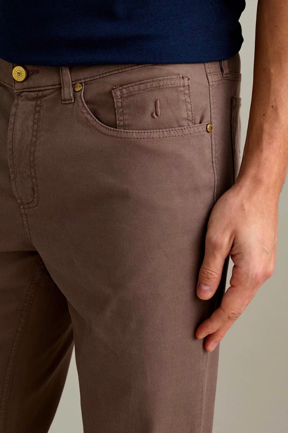 Jeckerson Jordan Slim Fit Hose schokobraun Baumwolle