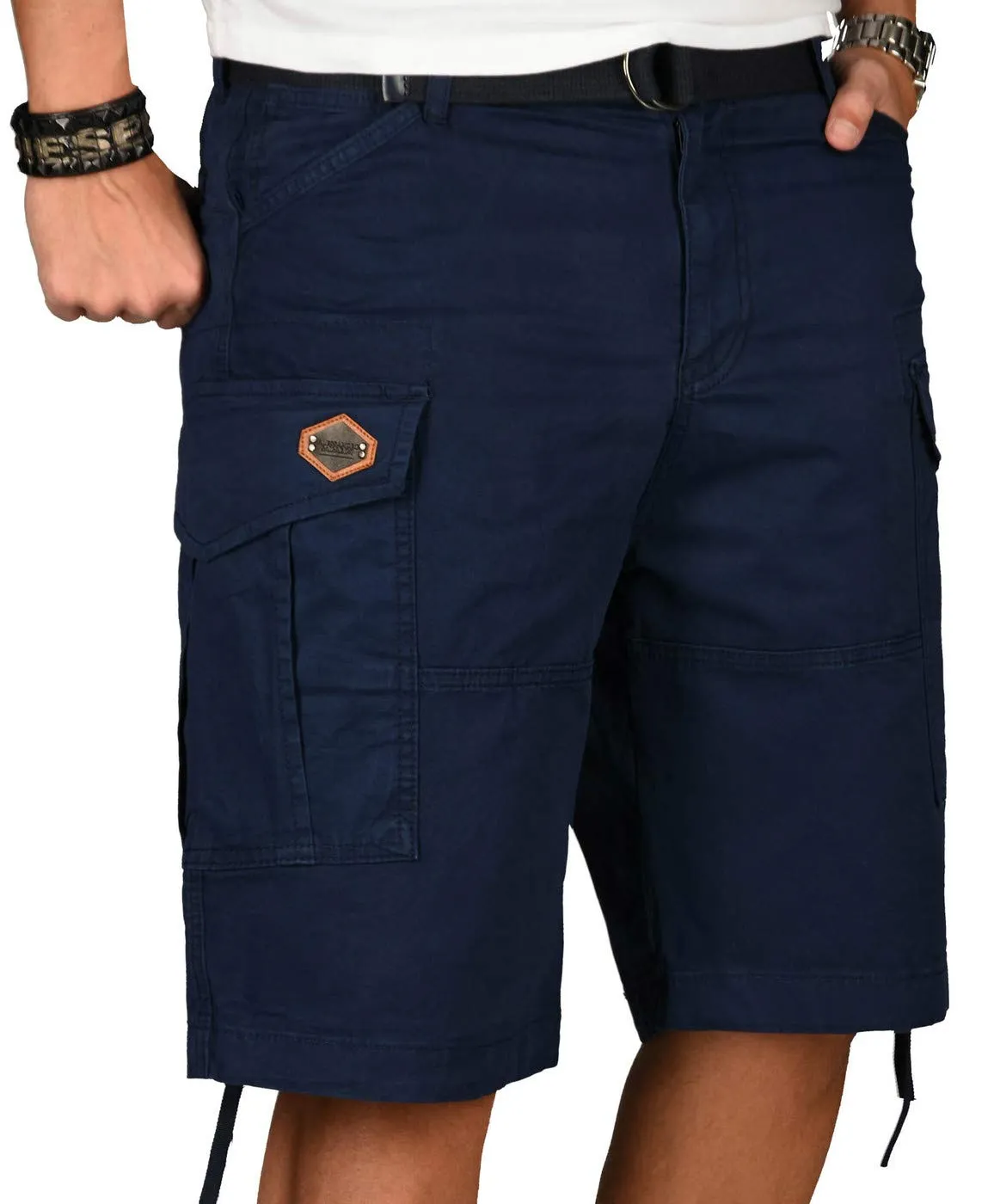 Alessandro Salvarini AS-133 Cargoshorts Herren Schwarz