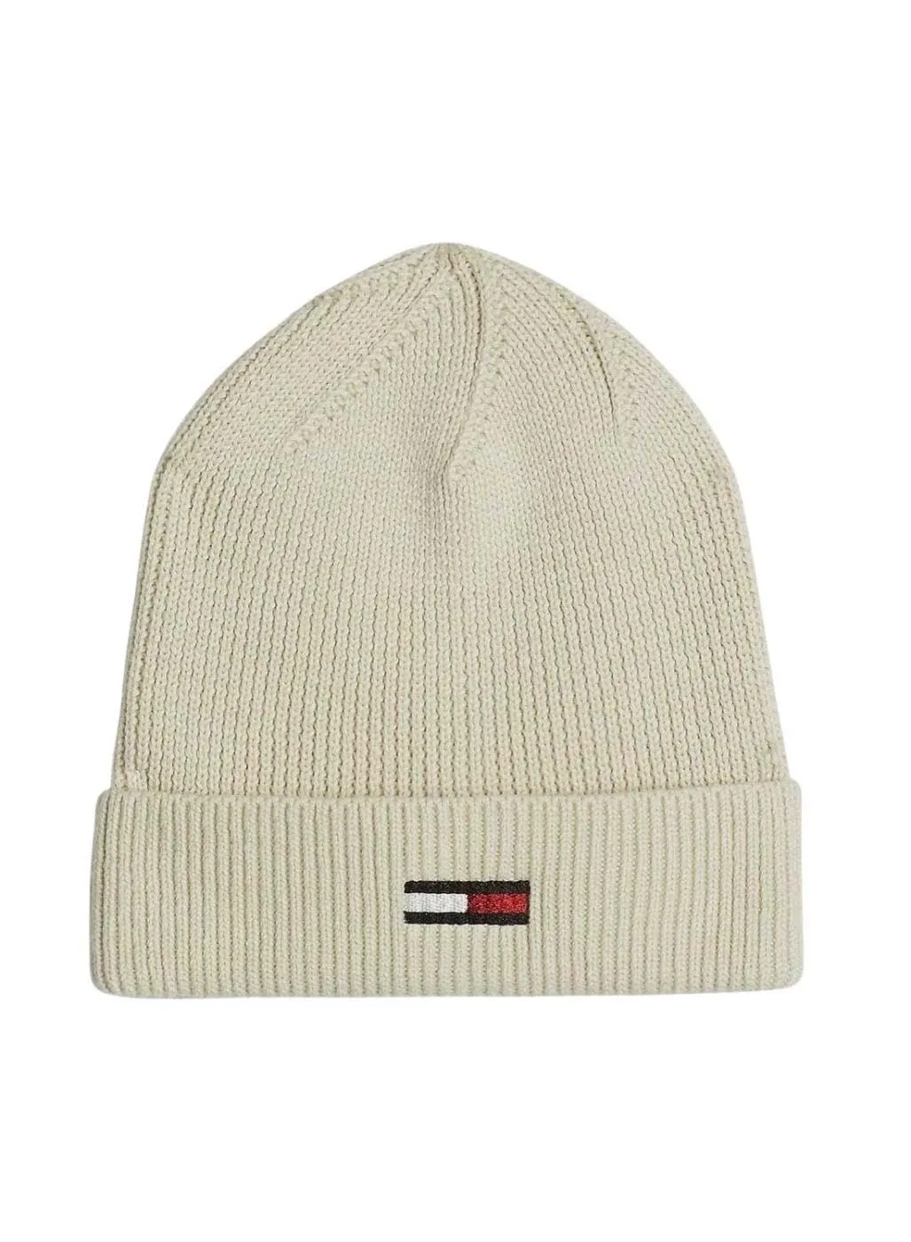 Tommy Jeans Elongated Flag Beanie Damen Mütze Beige