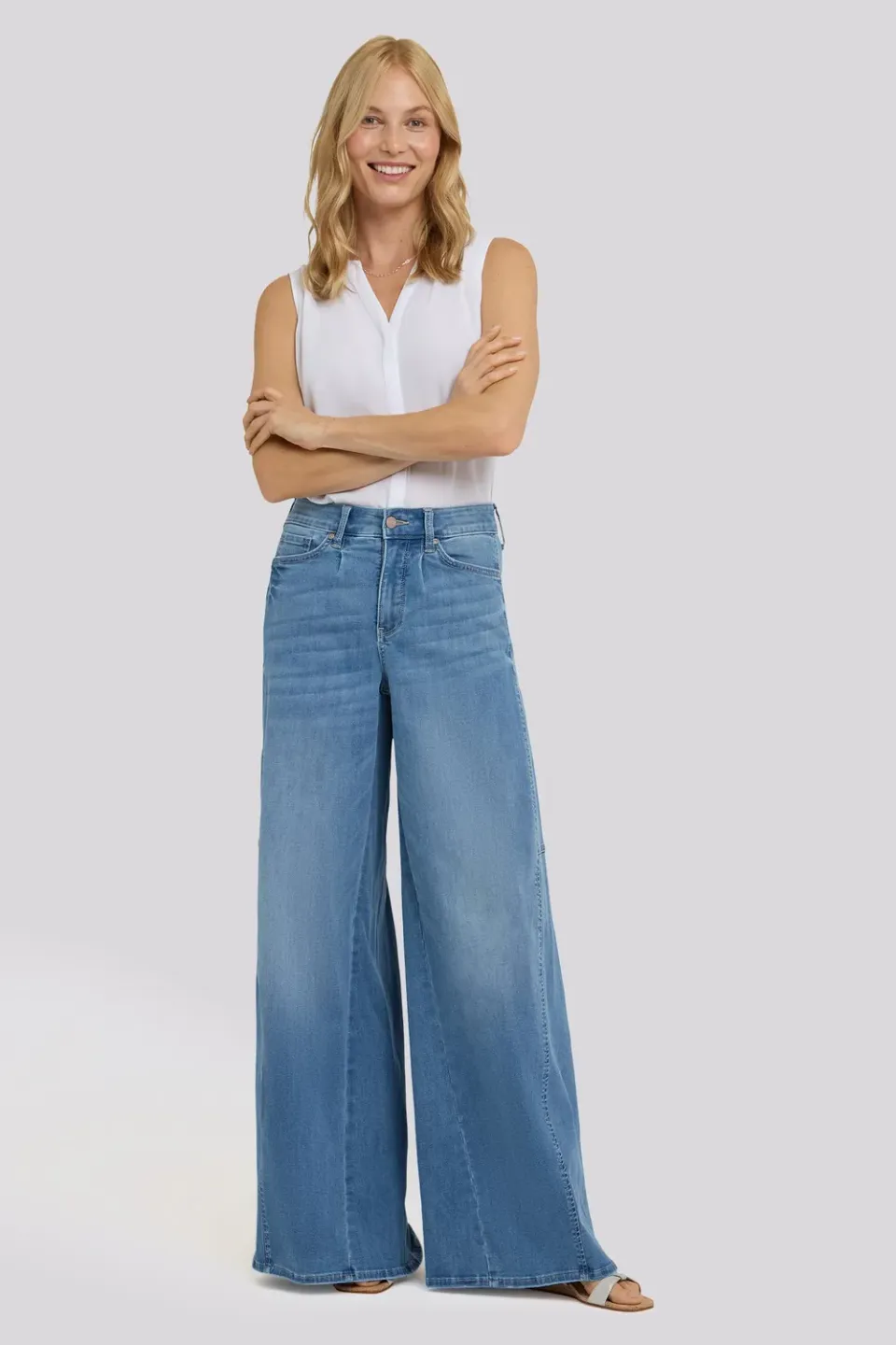 NYDJ Nova Super Wide Leg Jeans Vista Lakes kühlend