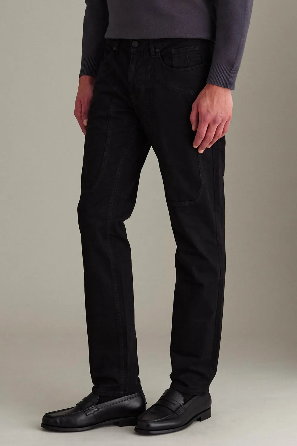 Jeckerson John Hose Slim Fit Schwarz Gabardine