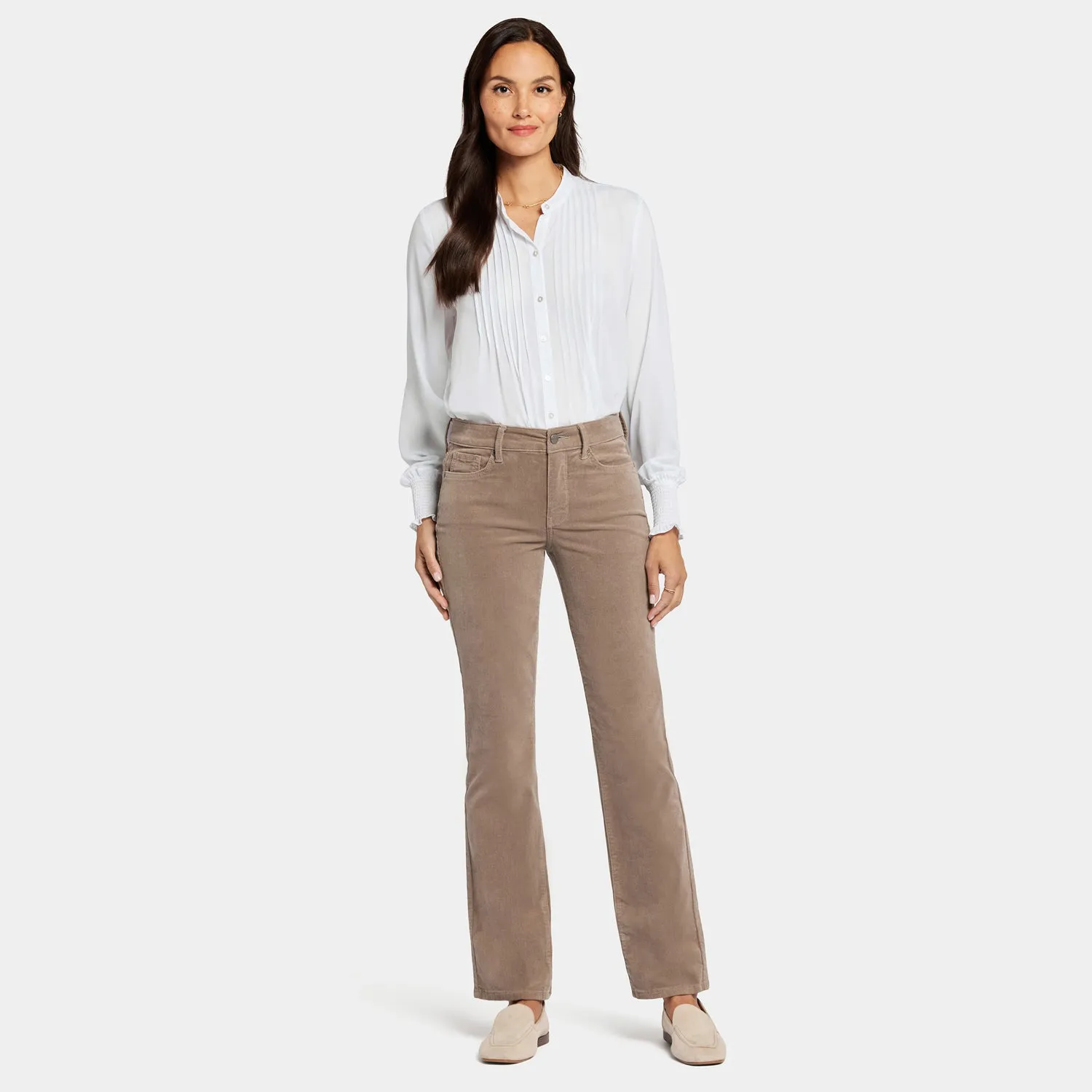 NYDJ Marilyn Straight Hose Saddlewood Cord Stretch