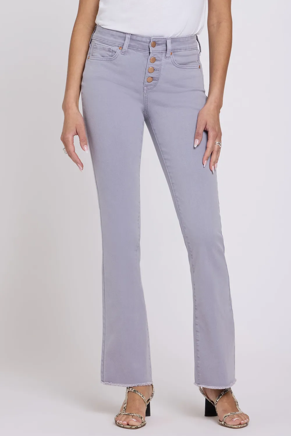NYDJ Barbara Bootcut Jeans Vintage Lavender Mid Rise