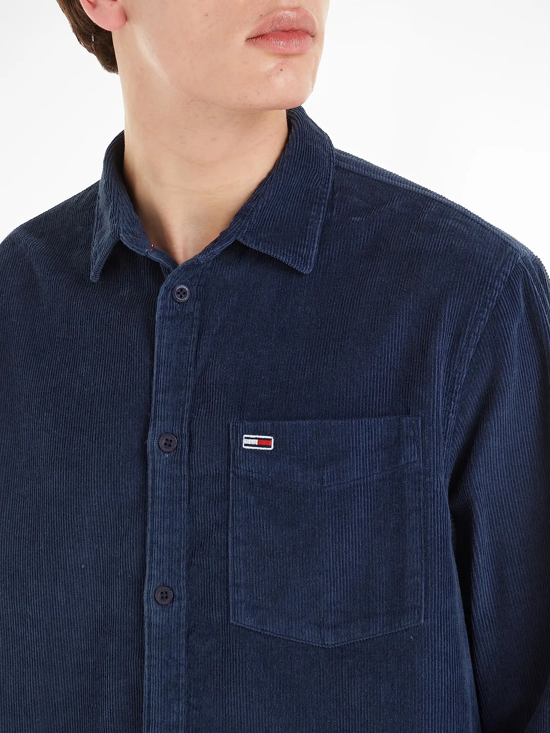 Tommy Jeans Freizeithemd Herren M Blau Regular-Fit
