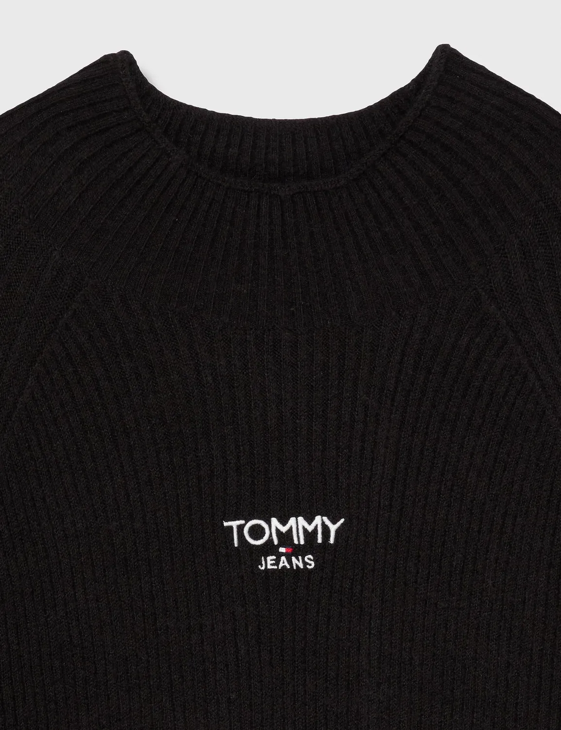 Tommy Jeans Damen Strickpullover Rollkragen Schwarz XXL