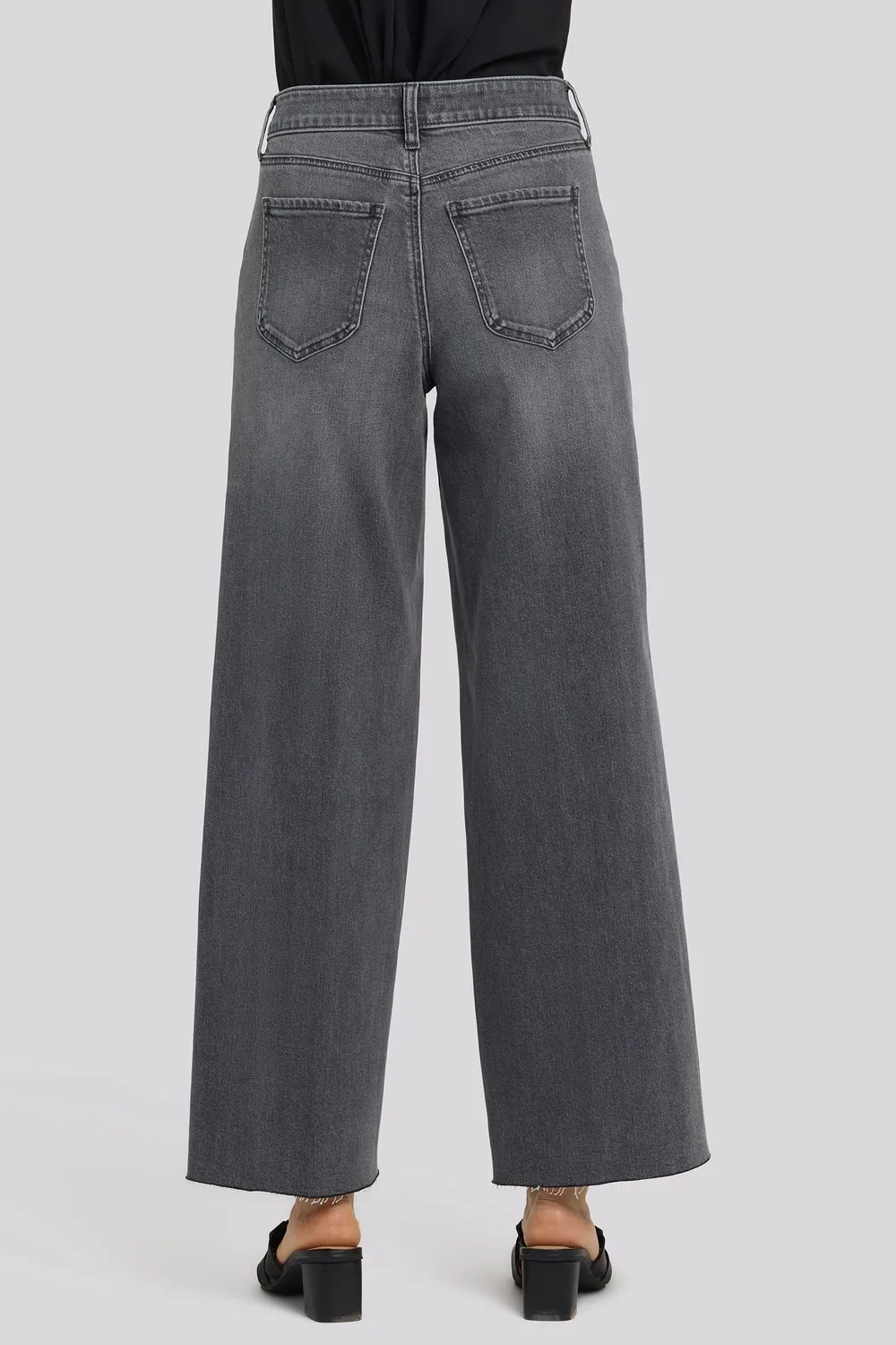 NYDJ Simone Wide Leg Jeans Dusty Ash Grau weites Bein