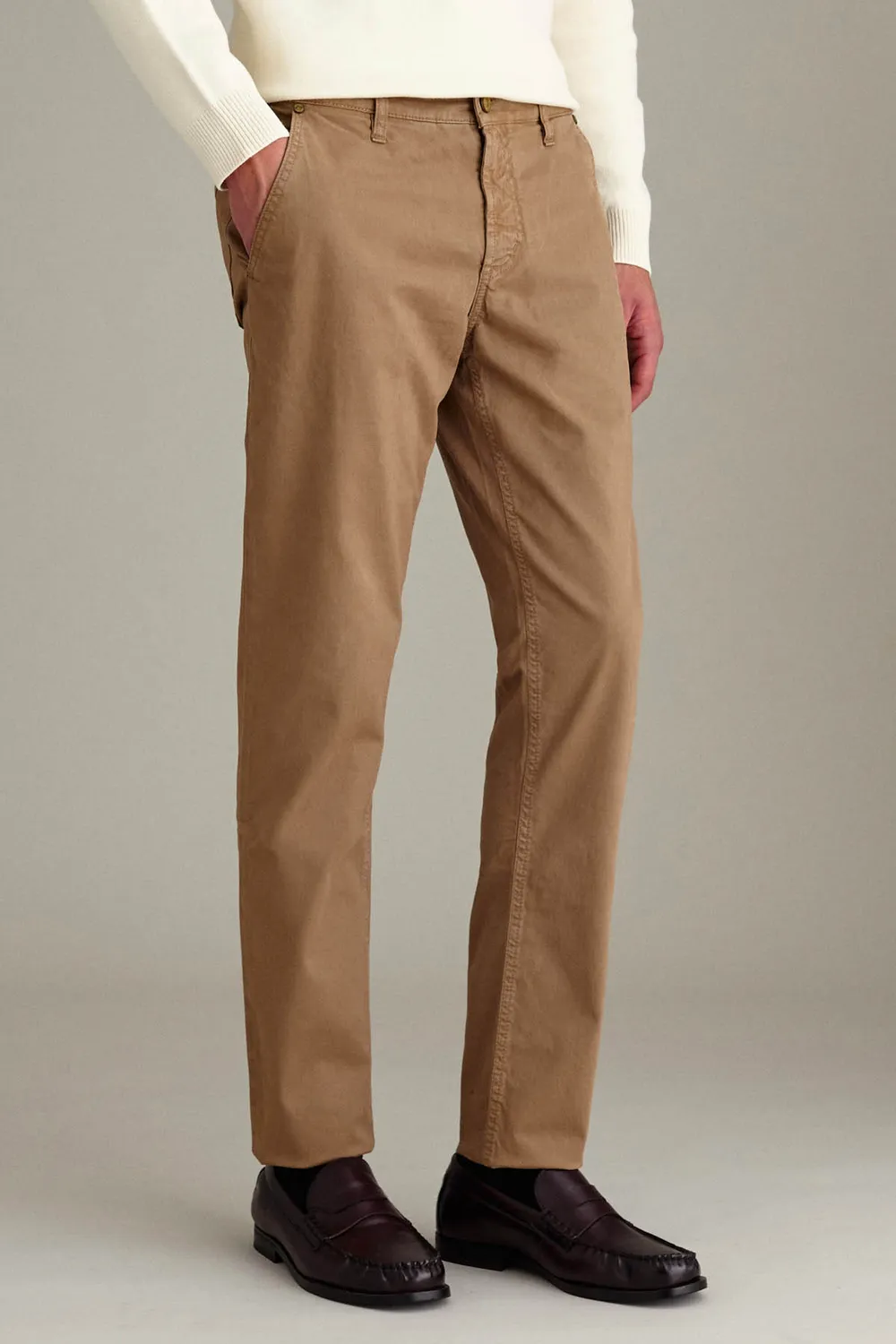 Jeckerson Julius Chino Slim Fit beige Baumwollsatin
