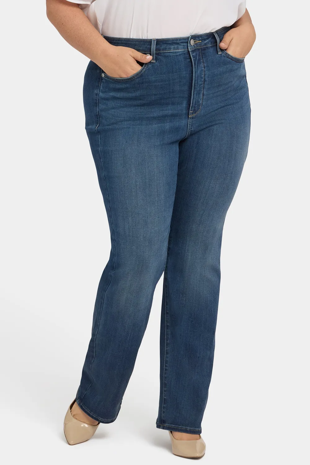 NYDJ Barbara Bootcut Jeans Serendipity Plus Size dunkelblau