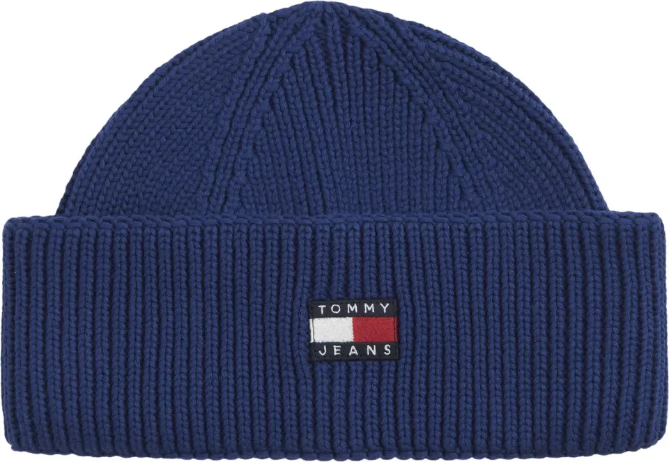 Tommy Jeans TJM Heritage Short Beanie AM0AM14601 blau