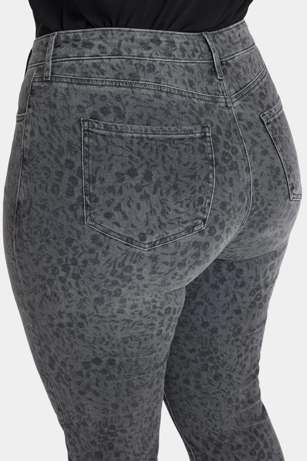 NYDJ Marilyn Plus Jeans Grey Daniela Ditsy gemustert