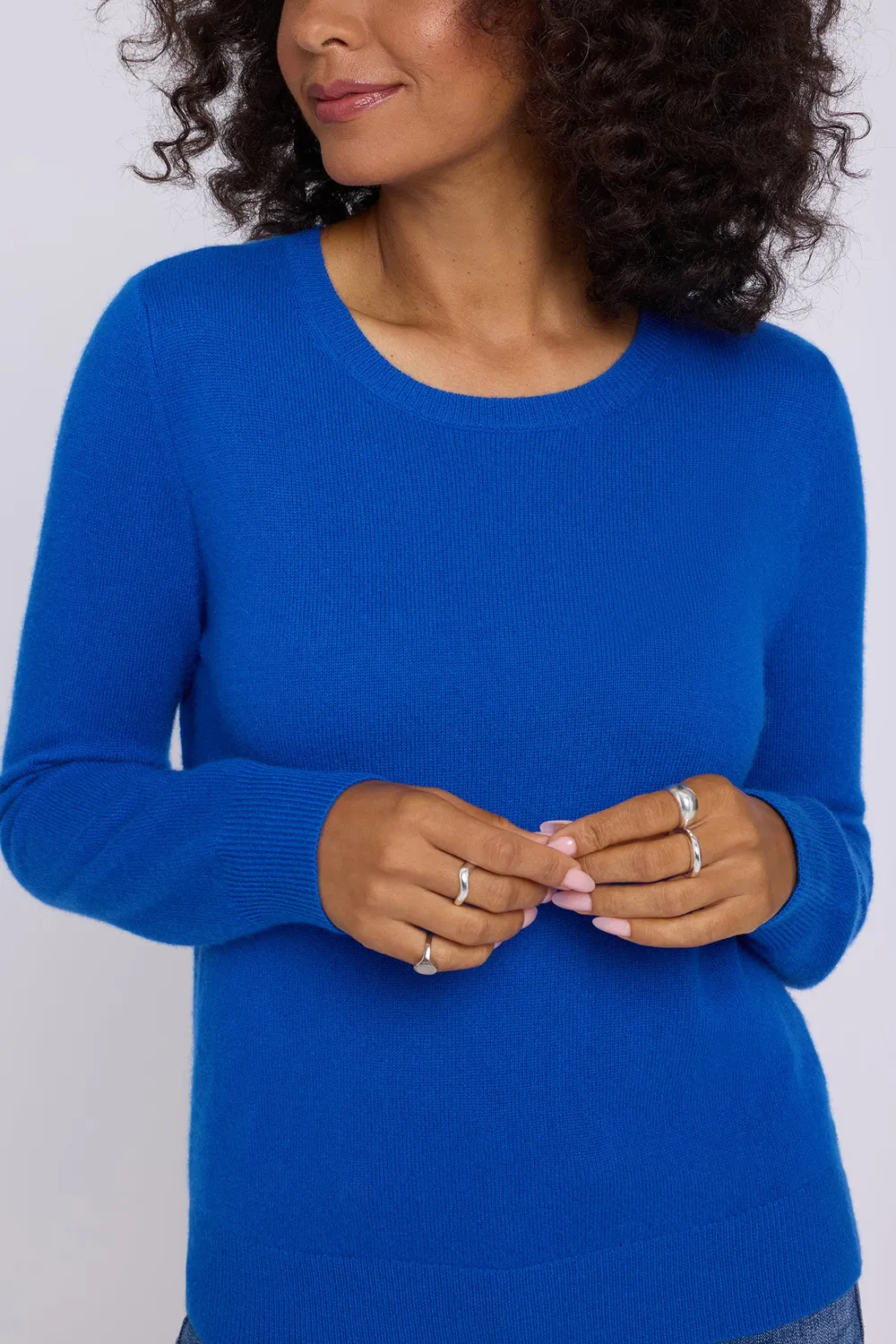 NYDJ Essential Crewneck Pullover Diamond Blue Kaschmir