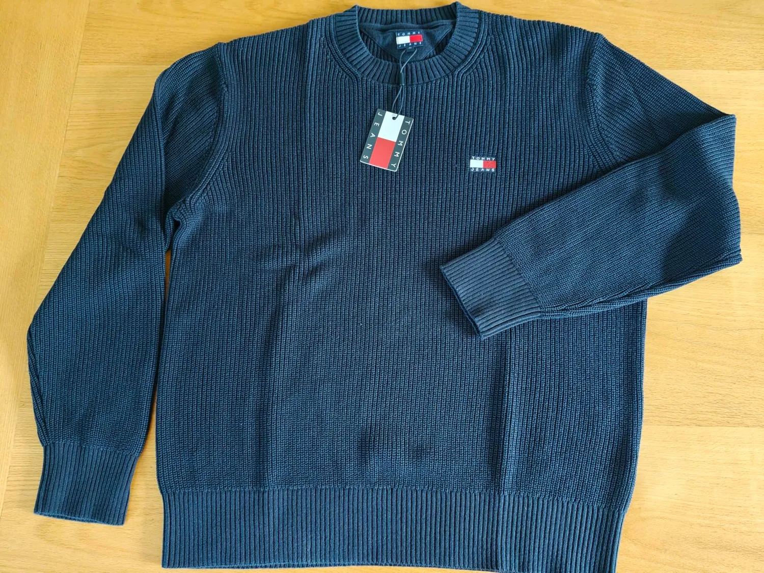 Tommy Jeans Reg Badge Dm0dm20923 Pullover XL Schwarz Strick