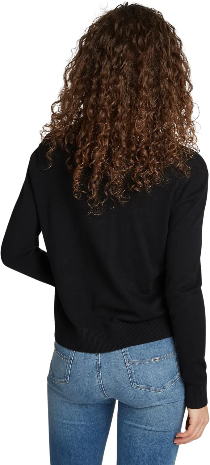 Tommy Jeans V-Ausschnitt Pullover XL Schwarz Strick