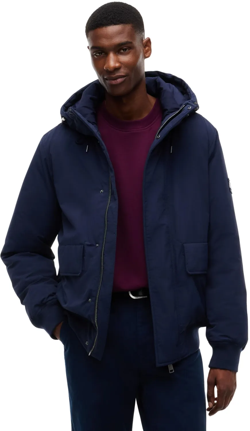 Tommy Jeans City Ready Herren Bomberjacke L mit Kapuze