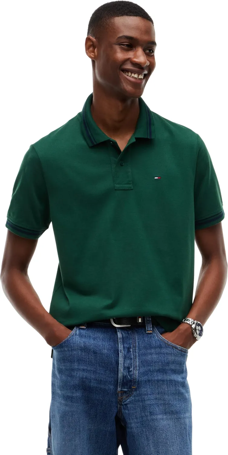 Tommy Jeans TJM Reg Tipped Polo Herren Poloshirt Baumwolle
