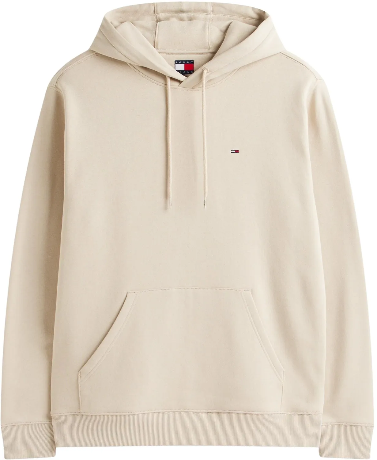 Tommy Jeans TJM Flag Hoodie M Kapuzenpullover beige