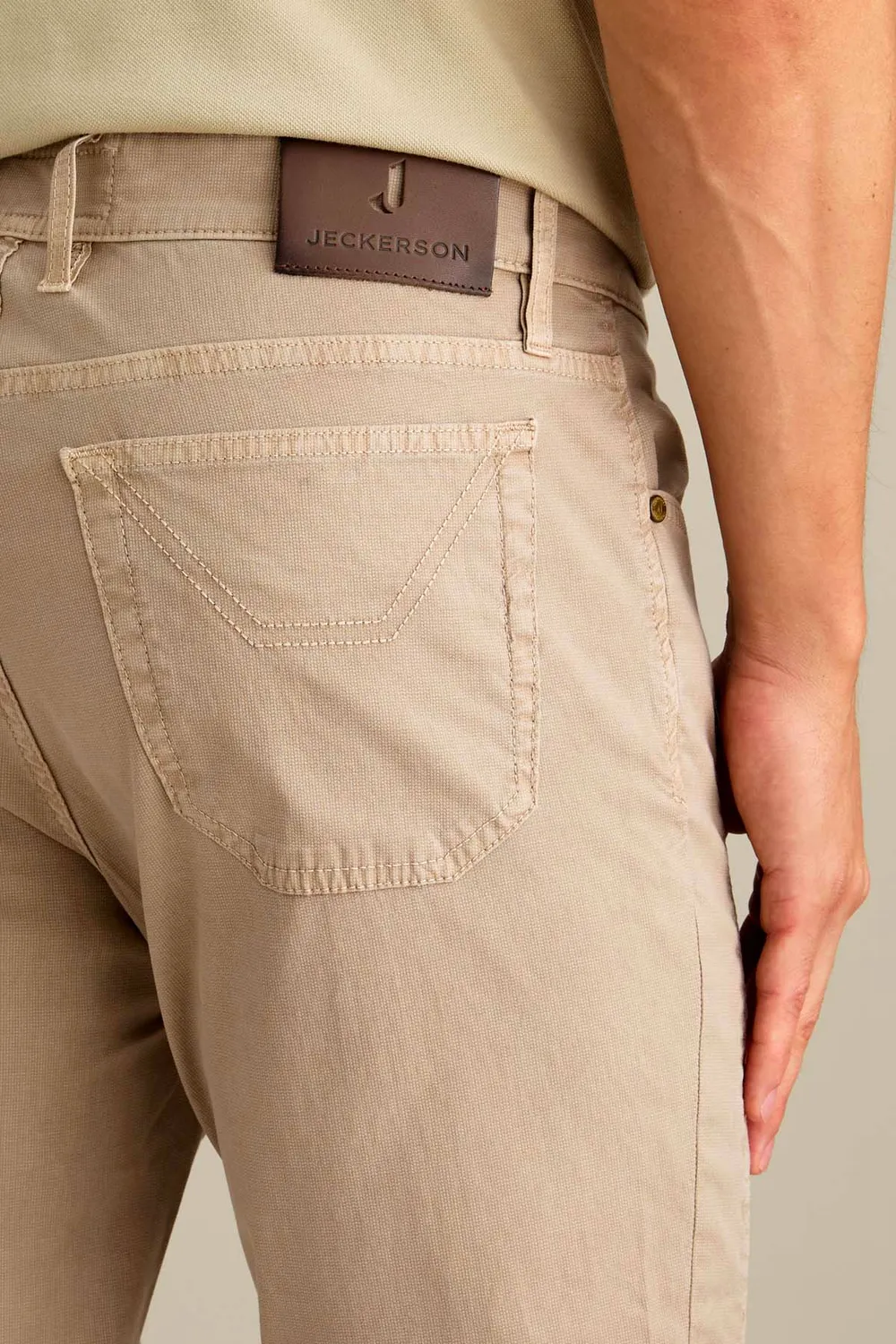 Jeckerson John Chino Hose Beige Slim Fit