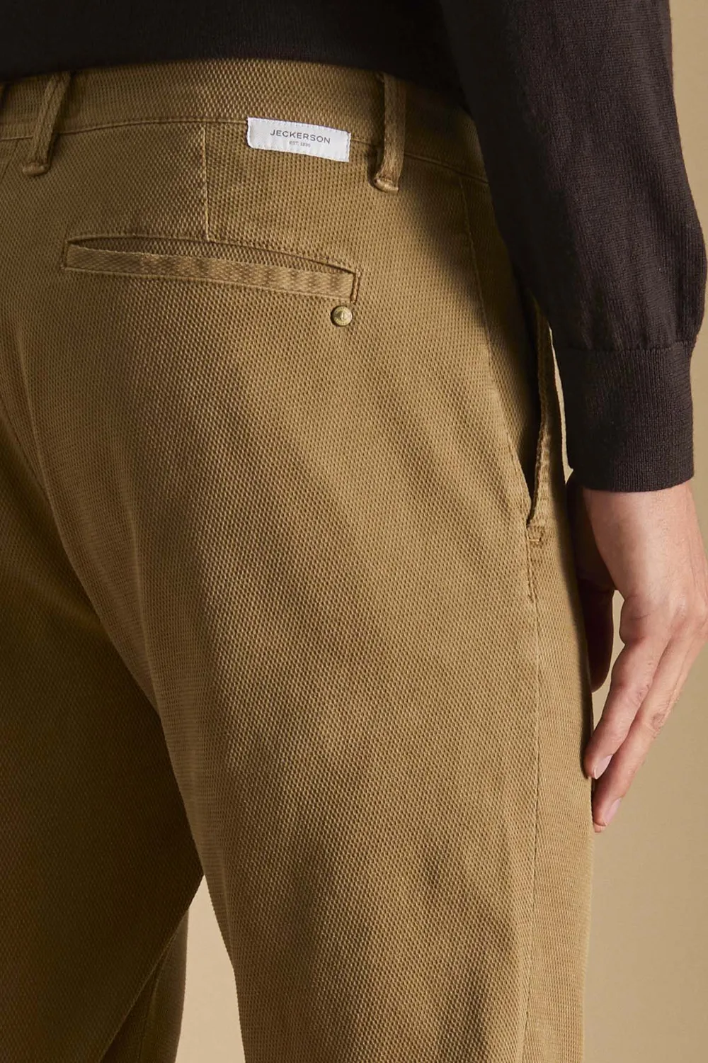 Jeckerson Jack Chino Herren beige Slim Fit Baumwolle